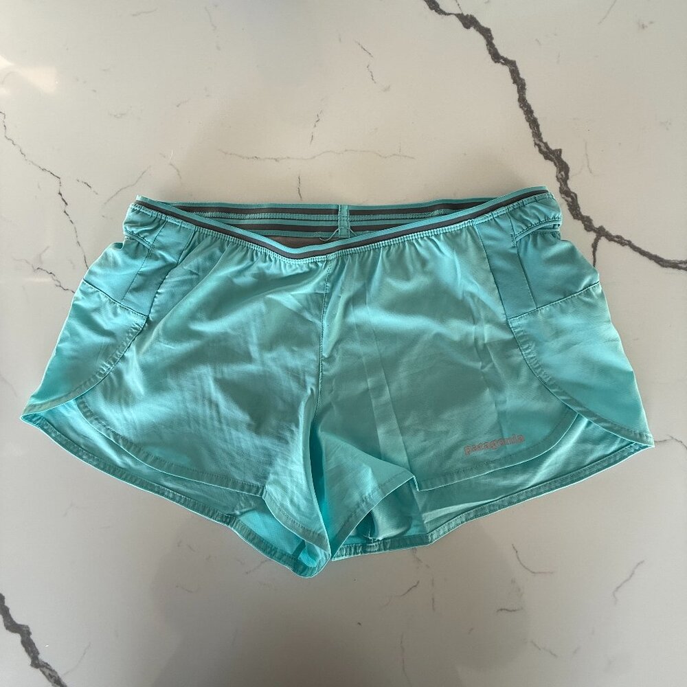 Patagonia W's Strider Pro Shorts - 3" Turquoise (small)